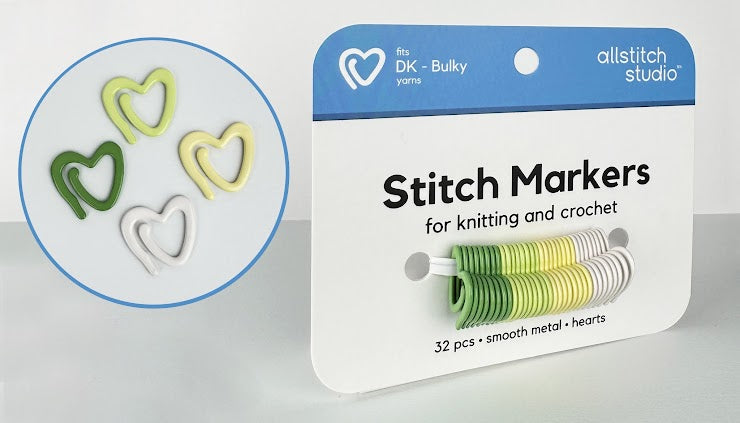 Hearts Removable Stitch Markers - Allstitch Studio