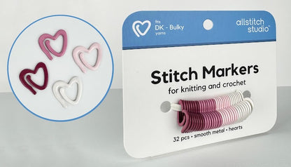Hearts Removable Stitch Markers - Allstitch Studio