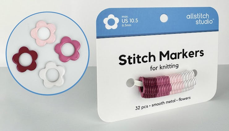 Flower Stitch Markers - Allstitch Studio