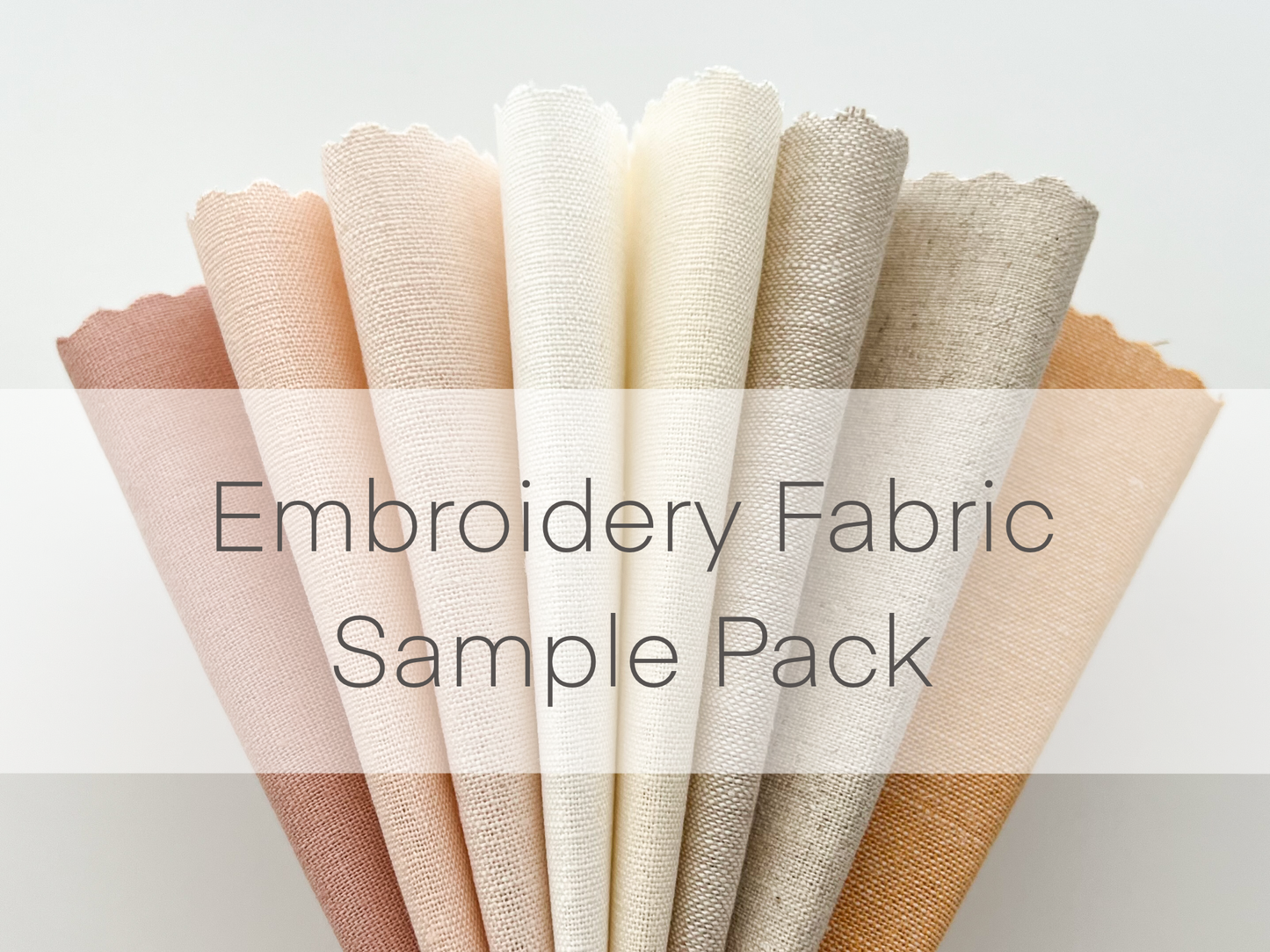 Embroidery fabric bundle, linen blend embroidery fabric pack